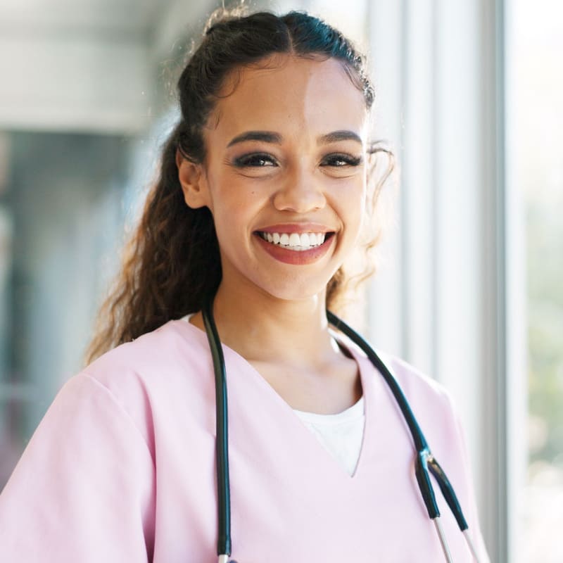 portrait of smiling medical healthcare worker, nurse